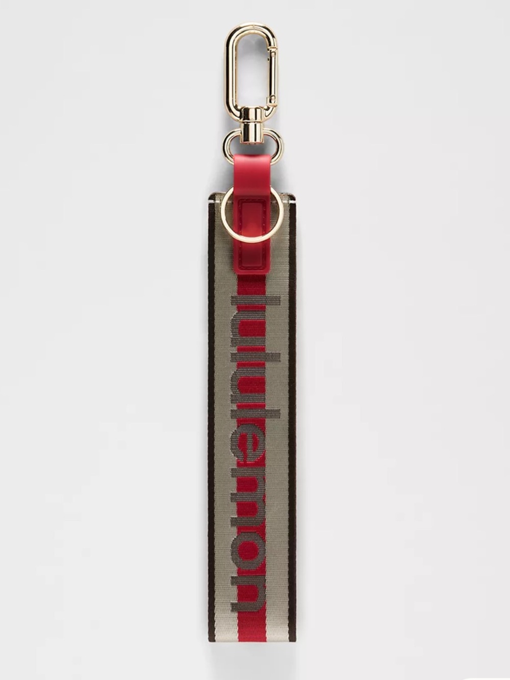 Lululemon Never Lost Keychain *Wordmark Stripe